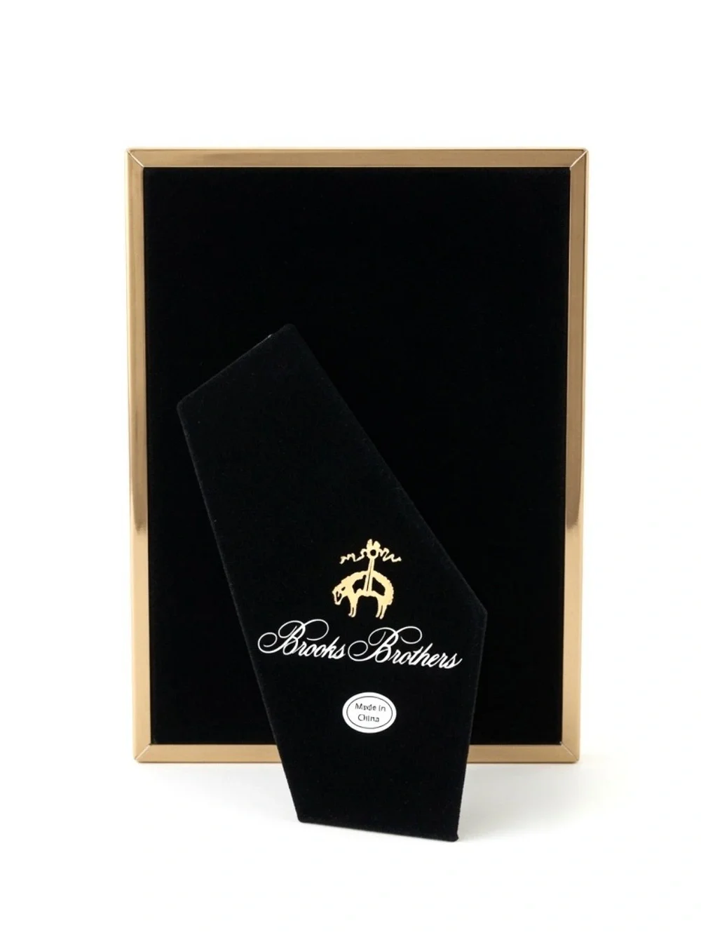 Brooks Brothers 4x6 Gold Twisted Rope blue Enamel Picture Frame NWT